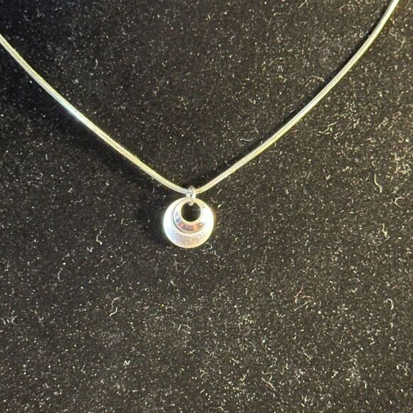Lia Sophia Silver Tone with Double Circle Pendant - Picture 3 of 4